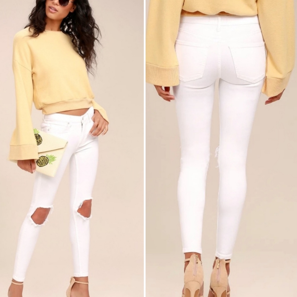 Free People Distressed Skinny Jean